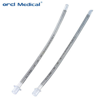 Ιατρική μίας χρήσης PVC χωρίς χειροπέδες 2,0 mm - 10,0 mm Ενισχυμένος θωρακισμένος ενδοτραχειικός σωλήνας